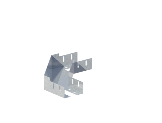 Лоток монтажный угловой 90 горизонтальный ЛУ90Г.100.100.328.0,8.6