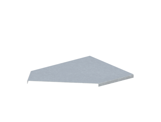 Крышка лотка монтажного углового 45 горизонтального ЛР45Г.300.15.410.1,5.2