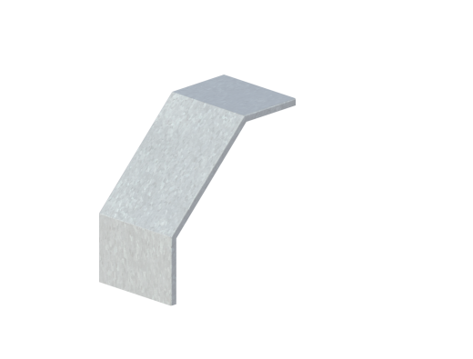 Крышка лотка монтажного углового 90 вниз  ЛР90Н.200.10.356.1.6