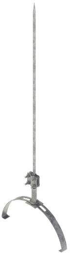 Мачта серии 40 на конструкции фигурный конек шириной  460 мм, высотой 30 мм, длиной 1000 мм, толщиной (диаметром) 12 мм нержавеющая сталь ЗМКФ.460.30.1000.12.6