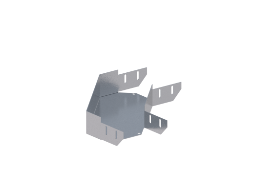 Лоток монтажный угловой 90 горизонтальный ЛУ90Г.150.50.378.2.1