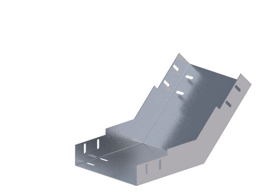 Лоток монтажный угловой 45 вверх ЛУ45В.200.80.386.1.1