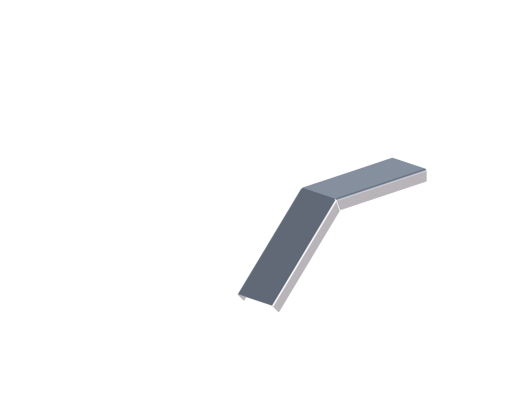 Крышка лотка монтажного углового 45 вниз ЛР45Н.50.15.250.1,2.1