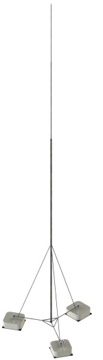 Мачта вольностоящая на треноге шириной  750 мм, высотой 750 мм, длиной 5100 мм, толщиной (диаметром) 33 мм с горячеоцинкованным покрытием ЗМВТ.750.750.5100.33.1