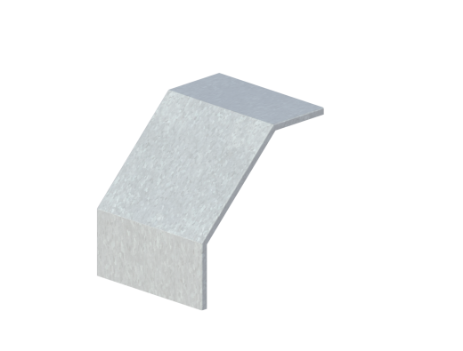 Крышка лотка монтажного углового 90 вниз  ЛР90Н.300.10.356.1.6