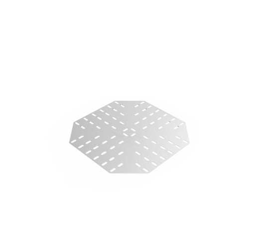Дно кабельроста углового с R=100 мм крестообразный горизонтальный РД1КГ.400.0.100.1,5.2