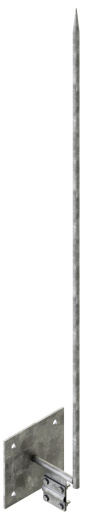 Мачта шпиль на дымоход шириной  100 мм, высотой 150 мм, длиной 1500 мм, толщиной (диаметром) 12 мм с горячеоцинкованным покрытием ЗМШД.100.150.1500.12.1