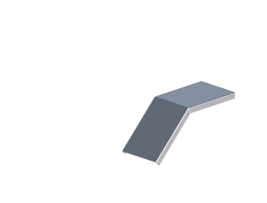 Крышка лотка монтажного углового 45 вниз ЛР45Н.100.15.250.1,2.1