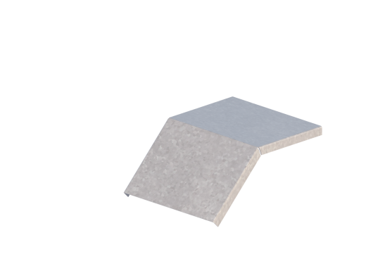 Крышка лотка монтажного углового 45 вниз ЛР45Н.200.10.250.0,8.6