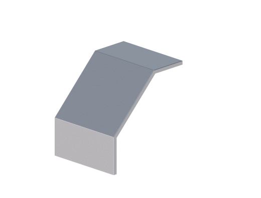 Крышка лотка монтажного углового 90 вниз  ЛР90Н.300.15.356.2.1