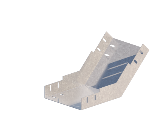 Лоток монтажный угловой 45 вверх ЛУ45В.200.100.400.1.4